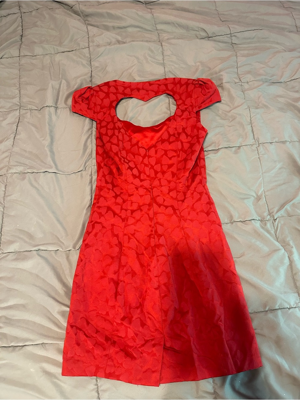 Guess heart cut out Red Satin Dress